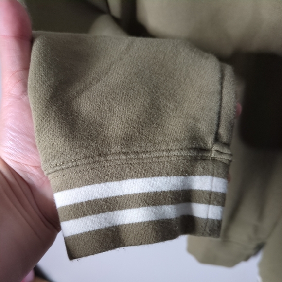 Madewell Resourced Cotton Studio Ringer Mock Neck Sweatshirt Olive Size Large - Picture 4 of 6